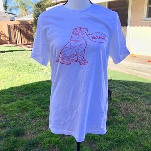 Super cute white cotton t-shirt for the dog lover